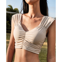 La Nikar yoga vest female slim short top running fitness training sports sleeveless T-shirt