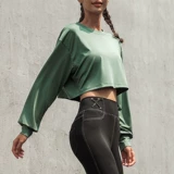 Короткая быстросохнущая спортивная футболка для спортзала для тренировок для отдыха, осенняя, для бега, оверсайз