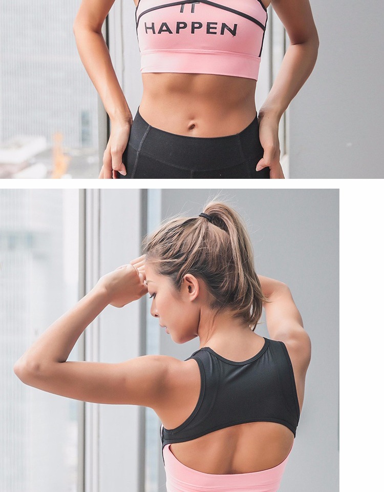 La Nikar đồ lót thể thao nữ chống sốc chạy tập yoga ngắn vest mỏng tập thể dục áo khoác thoáng khí áo tập yoga