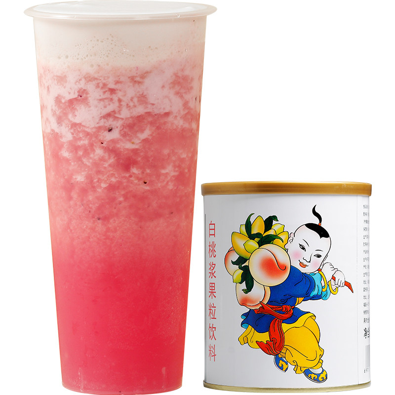 Guangxi White peach jam 850g contains fruit pulp 80% canned fruit Baking raw materials Non-peach powder yellow peach