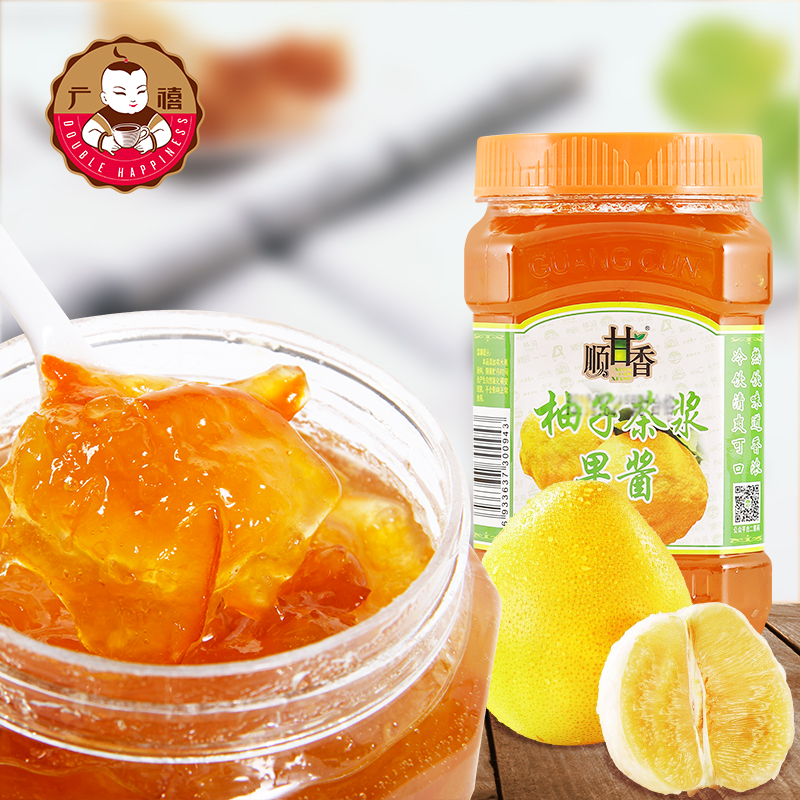 Send a quantitative spoon Hiromura honey grapefruit tea 1kg grapefruit pulp tea pulp drink Flower fruit tea sauce jam