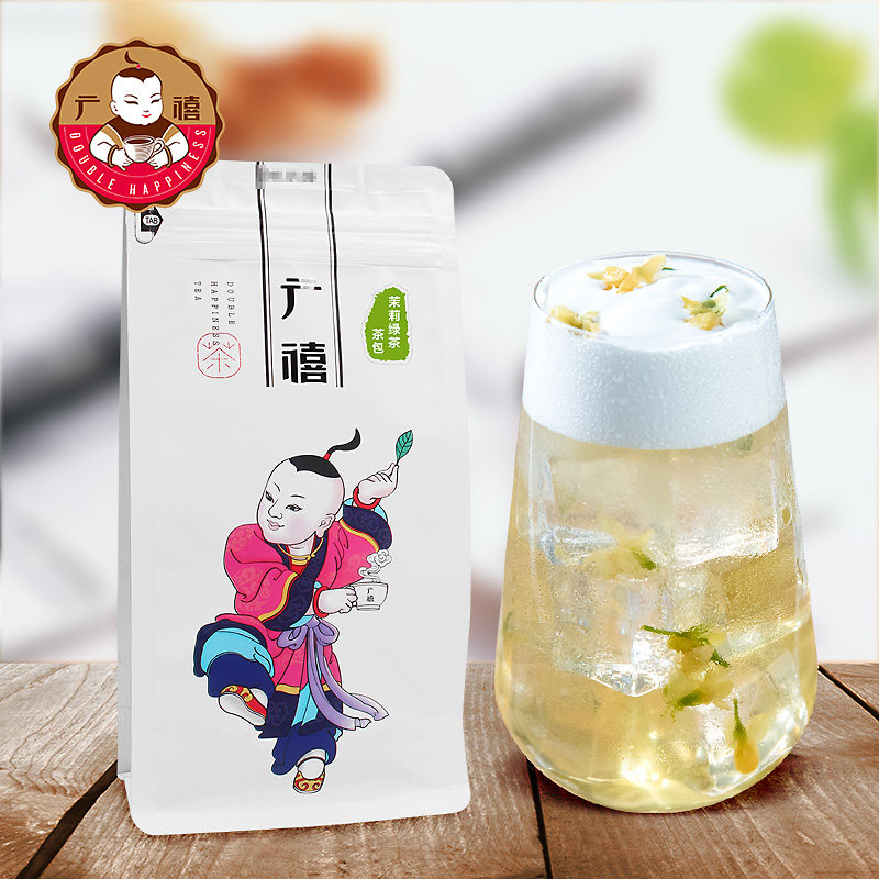 Broad Jubilee Jasmine Green Tea Triangle Tea Bag 4g * 30 Bubbles Pearl Milk Tea Shop Jasmine Tea Milk Cover Tea Exclusive