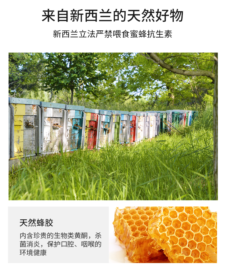 新西兰进口 新溪岛 便携水果蜂蜜 20片/盒 够吃1个月 排毒养颜润肠 图5