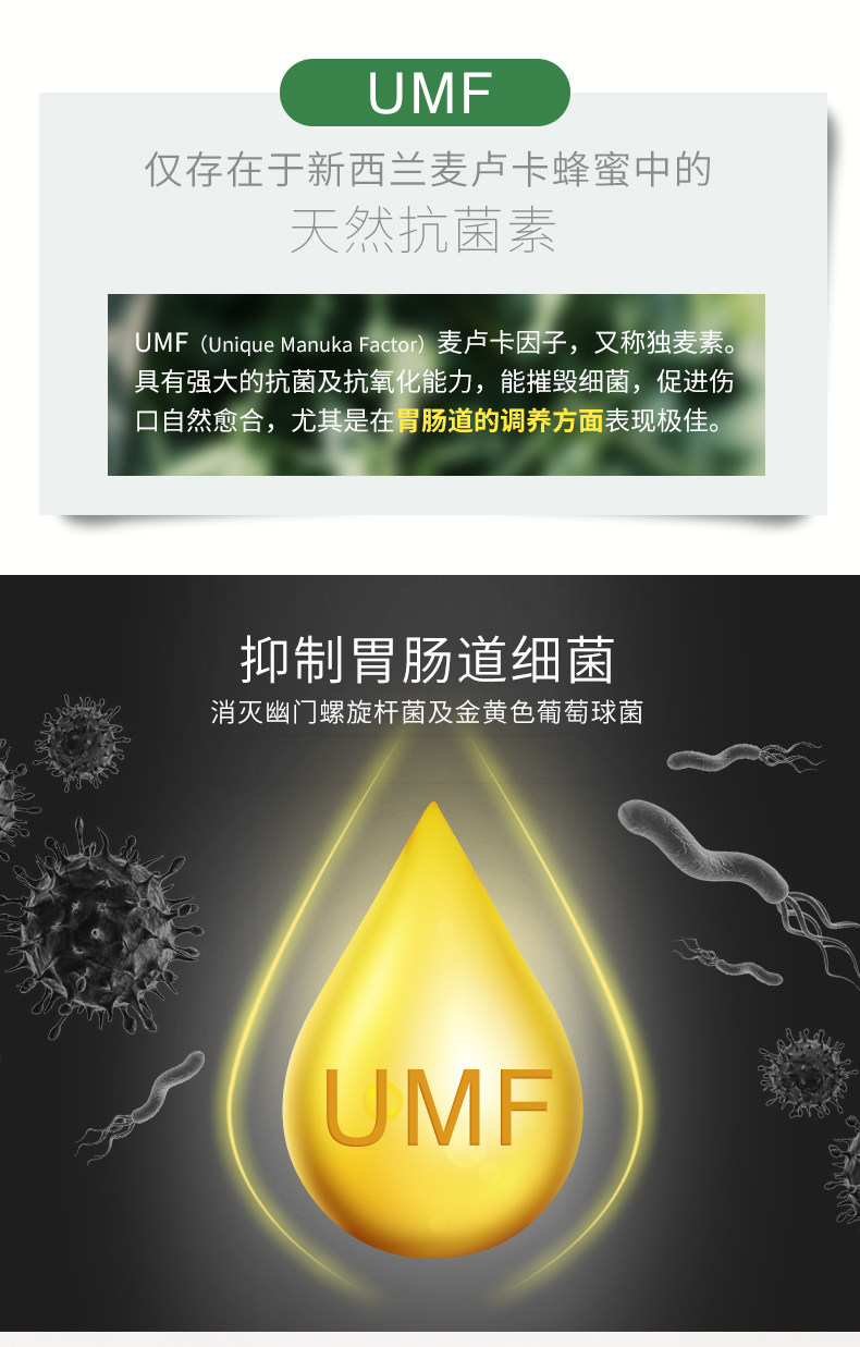 新西兰政府合作品牌 新溪岛 麦卢卡蜂蜜 250g UMF15+ 图4
