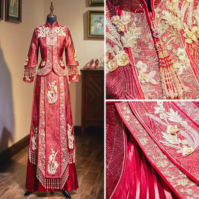 Xiuhe clothing female 2021 New Chinese Bride wedding dress wedding toast Chinese style shake sound show and Spring Summer