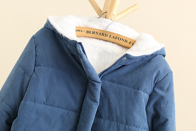 Thu đông 2018 mới cộng với nhung dày phiên bản Hàn Quốc của áo trùm đầu cotton nữ dài tay áo khoác cotton áo khoác gió đại học - Bông áo khoác nữ đẹp