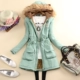 Giải phóng mặt bằng đặc biệt mùa thu đông mới phiên bản Hàn Quốc của phần dài áo khoác cotton cổ áo rộng bằng vải cotton cộng với áo khoác cotton dày nhung áo phao tommy hilfiger nữ