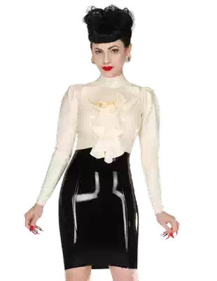 British Libidex fashion latex coat ladies latex Dress OL style Charlotte Dress