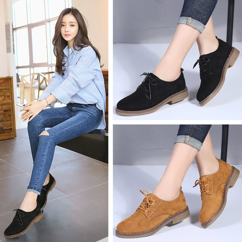 Черная универсальная повседневная обувь для кожаной обуви в английском стиле для отдыха, коллекция 2021