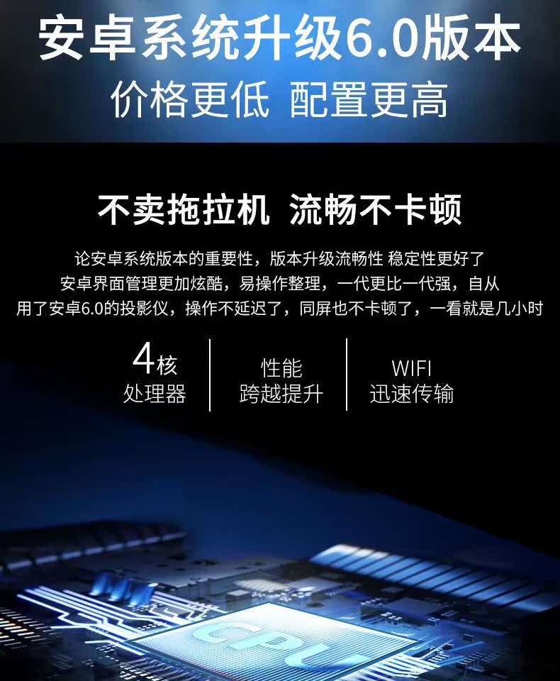 Thunderbolt 2018 máy chiếu M5 mới HD văn phòng tại nhà Nhỏ cầm tay không dây 1080P wifi rạp hát tại nhà Dạy học Máy chiếu di động Android 4K TV treo tường
