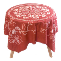 Thorn embroidered hand-dyed table cloth rice thread shop tea ceremony restaurant bar tablecloth ethnic fabric home decoration