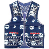 Dali natural plant dyed tie-dyed children thick horse jacket double-layer National stage performance costume