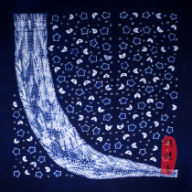 Yunnan new handmade tie-dyed blue dyed ethnic style special dining tablecloth decorative cloth back children sunshade scarf shawl
