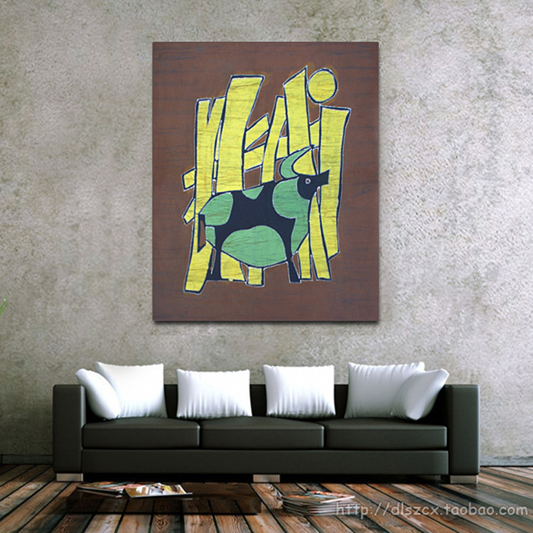 Yunnan National Features Hand-Color Wax Dye Lijiang Style Decoration Painting Painting Painting