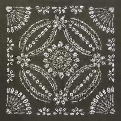 Yunnan ethnic style Dali Inn Coffee House Decoration Bai tie-dyed square table coffee table tablecloth Brown purple khahi