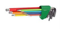 SATA Tools Rainbow Series 9-piece special long ball head hexagonal wrench set 09101CH