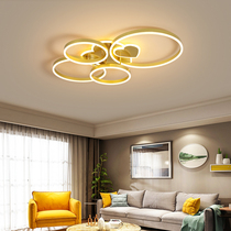 Light luxury ceiling lamp Nordic post-modern golden ring Living room lamp Warm romantic wedding room Bedroom room lamp