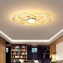 Master bedroom lamp modern simple ring light luxury room led ceiling lamp creative personality Nordic restaurant chandelier