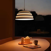 Restaurant chandelier Danish designer Island Taipei Europeans minimal cream wind modern minimal dining room bar lamp