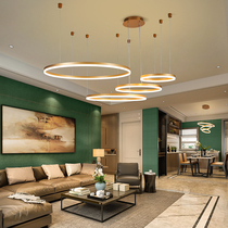 Golden chandelier Light luxury living room lamp Modern simple atmosphere Household LED ceiling lamp Nordic lighting package combination