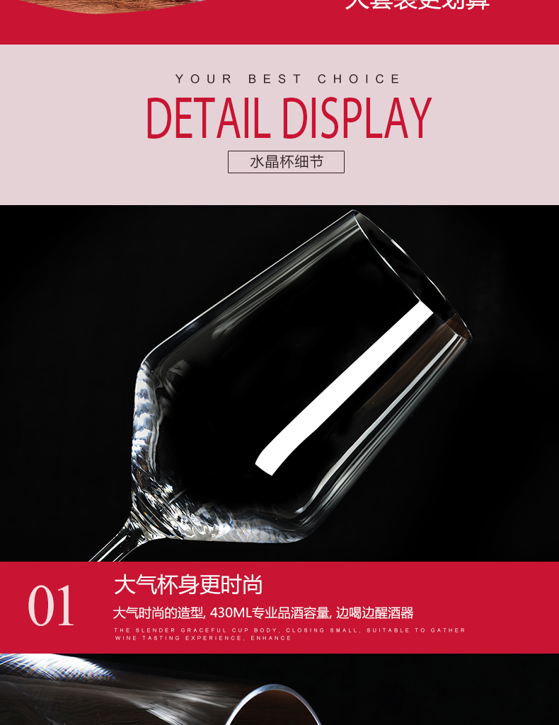 Nusider pha lê miễn phí pha lê thủy tinh đặt nhà cao rượu ly decanter ly rượu giữ - Rượu vang ly uống rượu whisky