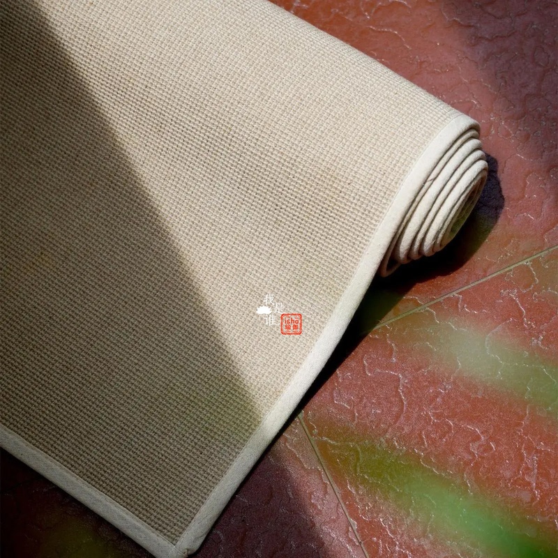 [in Stock] Isha New Handwoven Bamboo and Hemp Yoga Mat Non-Slip Backing Isha Eco-Friendly Carpet Environmentally Friendly