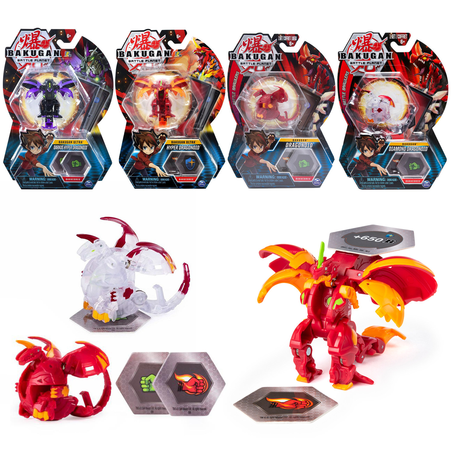 New genuine Bakugan boy Star domain hegemony BPP battle deformation egg toy Fire Dragonoid Dragonoid