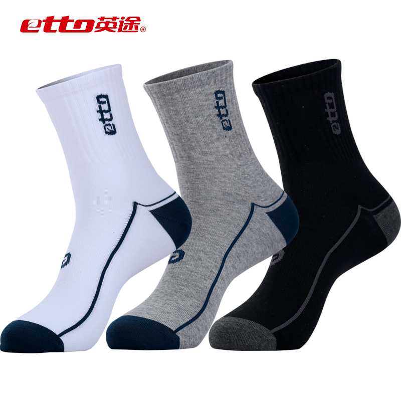etto English tube socks men's socks casual socks Sports running blue football cotton socks men's socks