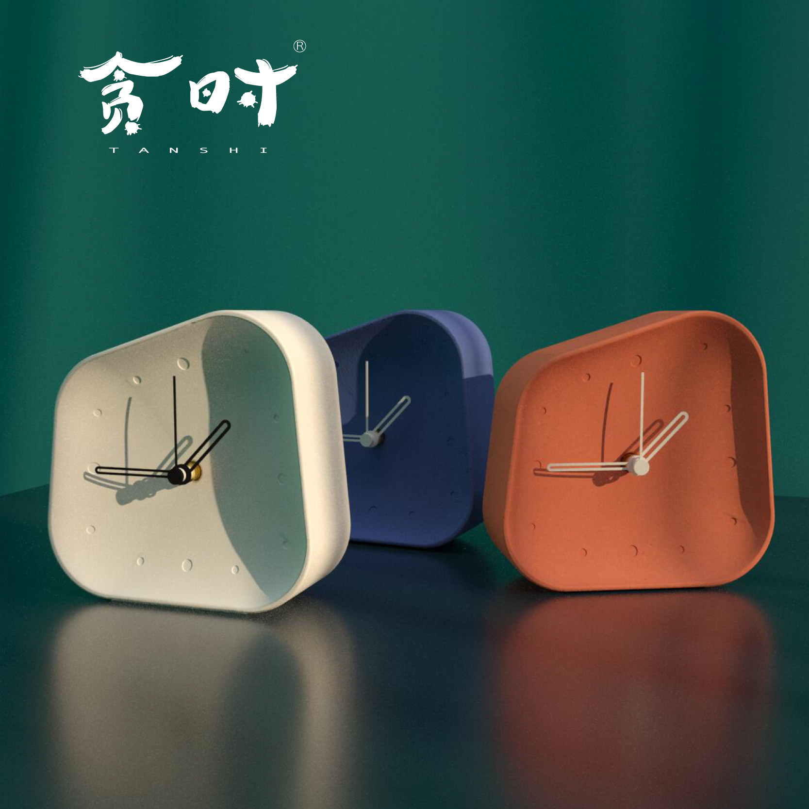 Greedy living room simple mute desktop fashion small table clock creative clock decoration small clock decoration personality ins