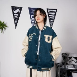 Ретро бейсбольная форма, куртка для влюбленных, в американском стиле, с вышивкой, оверсайз