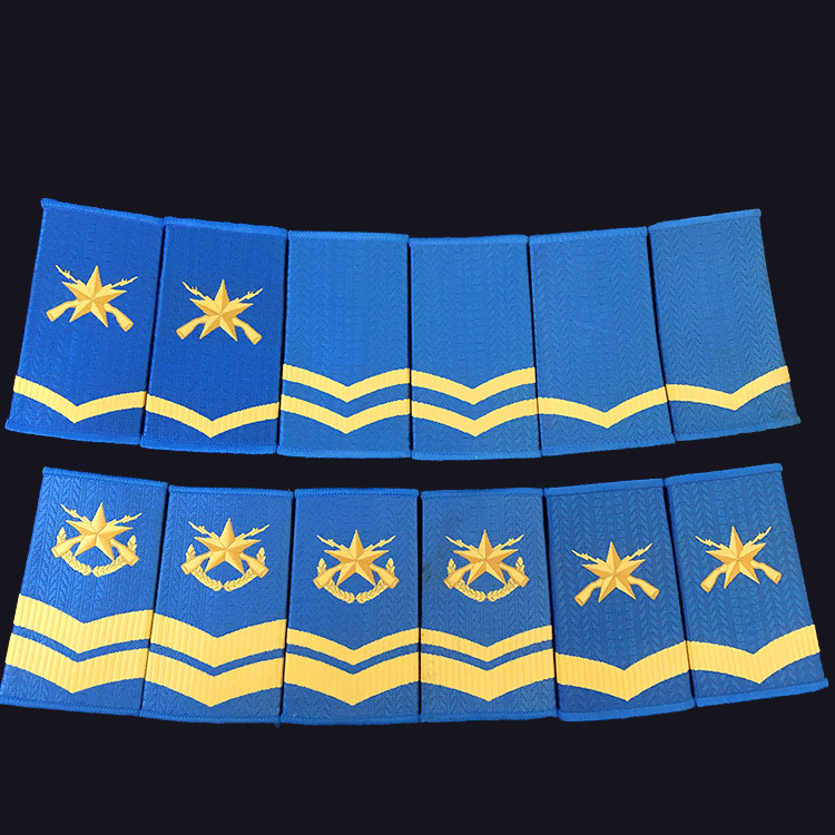 Veterans who have been transferred from the army to collect souvenirs. 99-style air soldier blue yellow emblem cloth sleeve barrel soft shoulder brand title