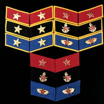  Veterans souvenirs 85-style 85-style collar badge Land sea and air cadres and soldiers collar badge Red black and blue collar badge Veterans