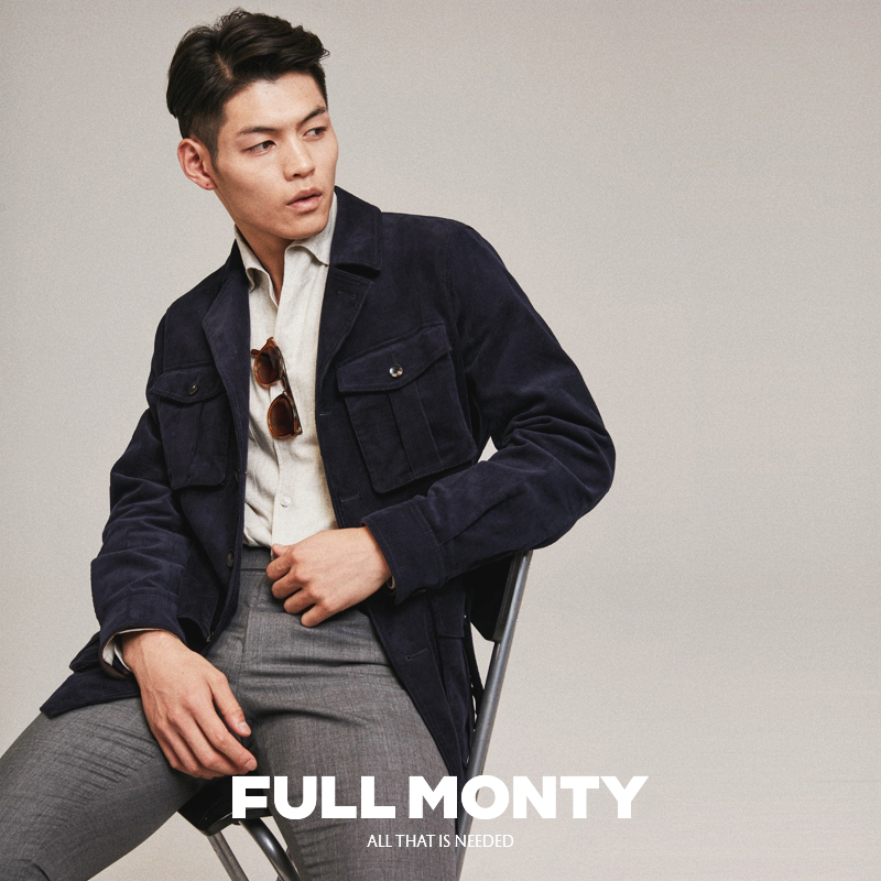 FULL MONTY Hide Cyan Lamp Core Suede Hunting Jacket Men Casual Fashion 100 Hitch Jacket Spring jacket