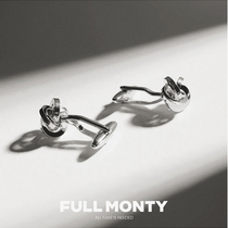 Full Monty White Steel classic French shirt cufflinks business casual shirt metal cuffs nailed copper men