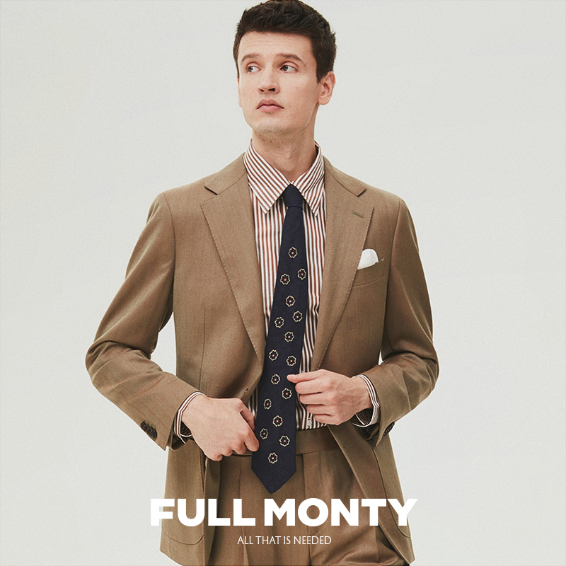 (VBC) spring and autumn men Business casual suit khaki green herringbone wool suit set 2021 New