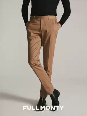 FULL MONTY summer men's casual pants business slim work straight overhang trousers spring autumn men's clothing