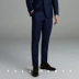 FULL MONTY mẫu bút chì màu xanh hải quân kinh doanh quần nam mỏng flannel váy phù hợp với quần - Suit phù hợp Suit phù hợp