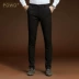 Quần âu nam Hàn Quốc Quần skinny kinh doanh quần chân quần trẻ trung màu xám hoang dã Quần nam mùa xuân xu hướng Hàn Quốc - Quần
