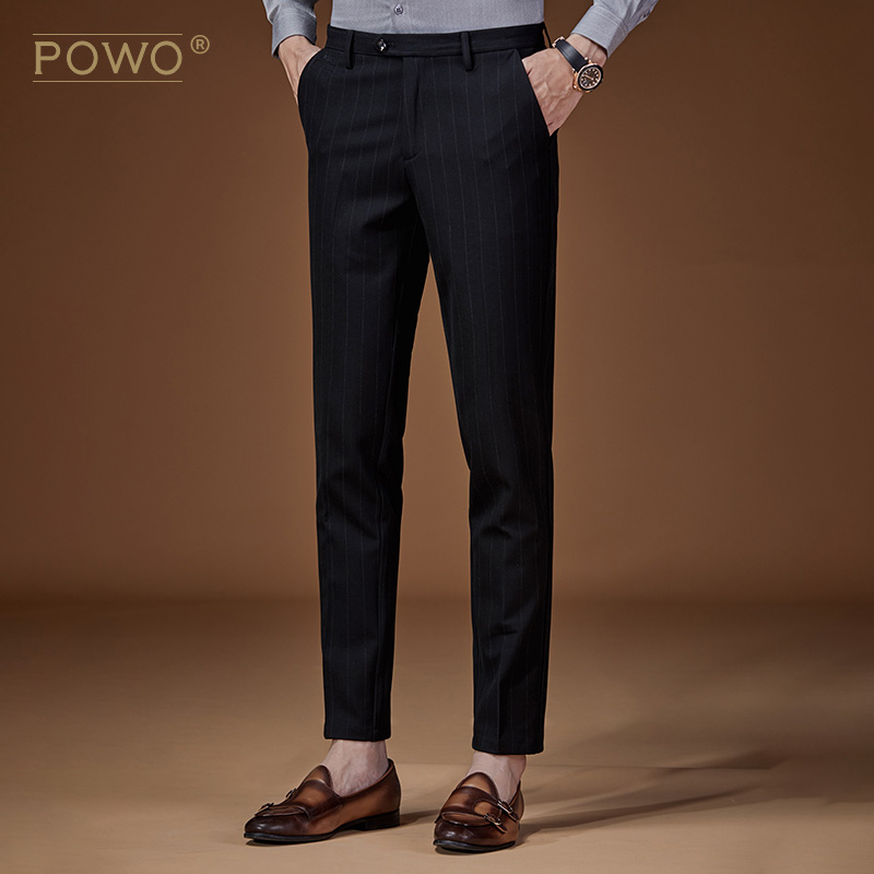 POWO quần nam Slim Hàn Quốc phiên bản của quần Suit kinh doanh chuyên nghiệp ăn mặc Youth Suit Summer Trend.