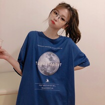 Short sleeves 2021 Summer new pure cotton t-shirt female Compassionate Loose Korean version Student half sleeve net red ultra-fire ins
