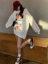 Sweatshirt female spring autumn thin section No hat 2020 new loose Korean version Chains Long sleeves head round collar first autumn blouses