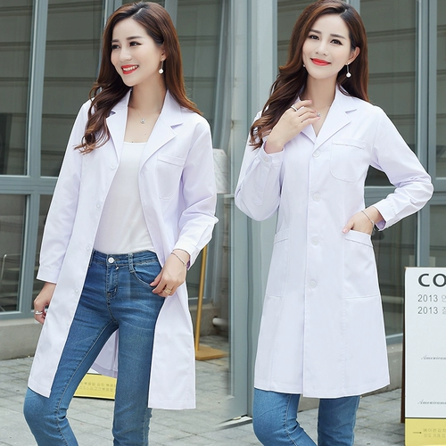 Белый халат, униформа врача, демисезонный лонгслив, пуховик, униформа медсестры, комбинезон, увеличенная толщина