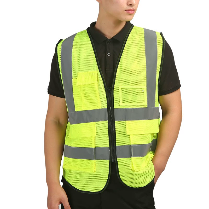 Jiahu vest phản quang công trường xây dựng công nhân cảnh báo an toàn quần áo xây dựng vệ sinh bảo vệ huỳnh quang vest màu vàng clip vải pangrim áo bảo hộ bắt ong 