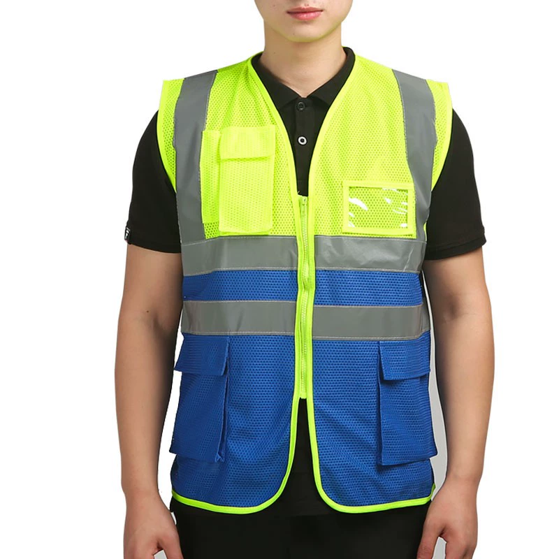 Jiahu vest phản quang công trường xây dựng công nhân cảnh báo an toàn quần áo xây dựng vệ sinh bảo vệ huỳnh quang vest màu vàng clip vải pangrim áo bảo hộ bắt ong 