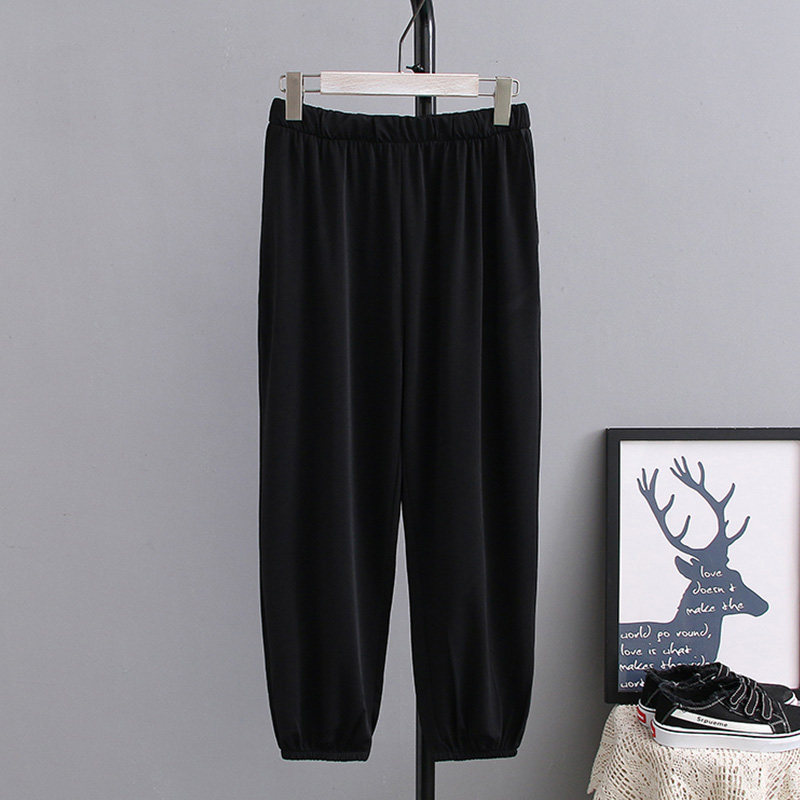 Middle-aged women's pants, fat mother's autumn clothes, 40-year-old women's pants, spring and autumn large size middle-aged sports pants, women's loose outer wear