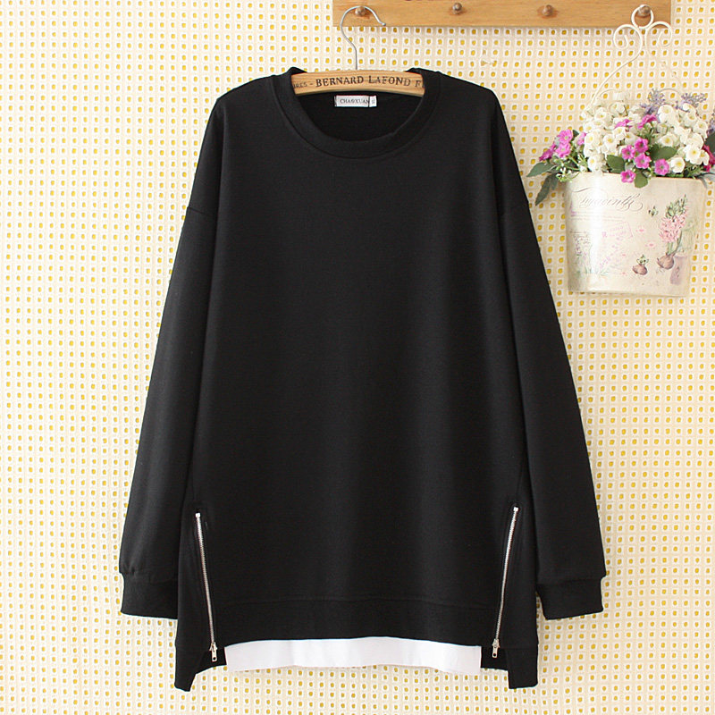 Middle-aged Women's Mom Fashion Bottoming Shirt Spring Autumn Loose Western Style Fat Mom Plus Fat Plus Size Spring Women Sweatshirt