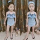 Quần áo trẻ em Hàn Quốc cho bé gái Đồ bơi Hàn Quốc dây buộc bé ren nhỏ lưới tươi áo tắm một mảnh áo tắm mùa xuân nóng áo trẻ em