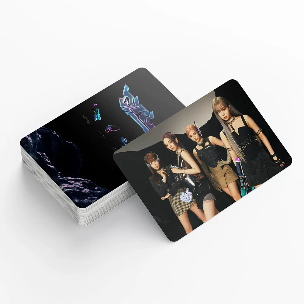 Spot AESPA Little Card Liu Zhimin Jinyun Ningyi выразительная открытка девушки вокруг лого карта