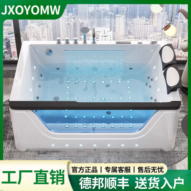Waterfall Surfing Massage Bathtub Constant Temperature Heated Luxury Villa Bathtub for Couples Home Use Single Double Extra Large Bathtub Waterfall Surfing Massage Bathtub Constant Temperature Heated Luxury Villa Bathtub for Couples Home Use Single Double Extra Large Bathtub