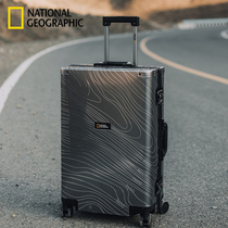 National Geographic Aluminum Magnesium Alloy Boxed Box Boarding 20-inch 24 female suitcase male suitcase 28 high line